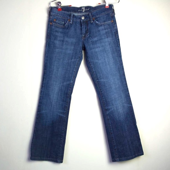 7 For All Mankind Crystal Blue Jeans - Picture 1 of 8